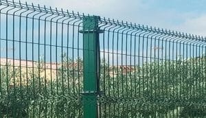 poste cerramiento malla plegada