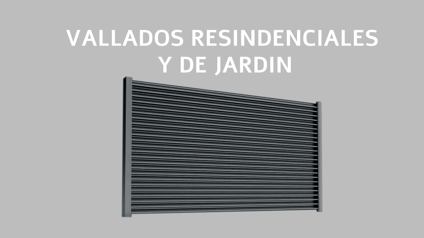 Vallado residencial de jardín y piscina
